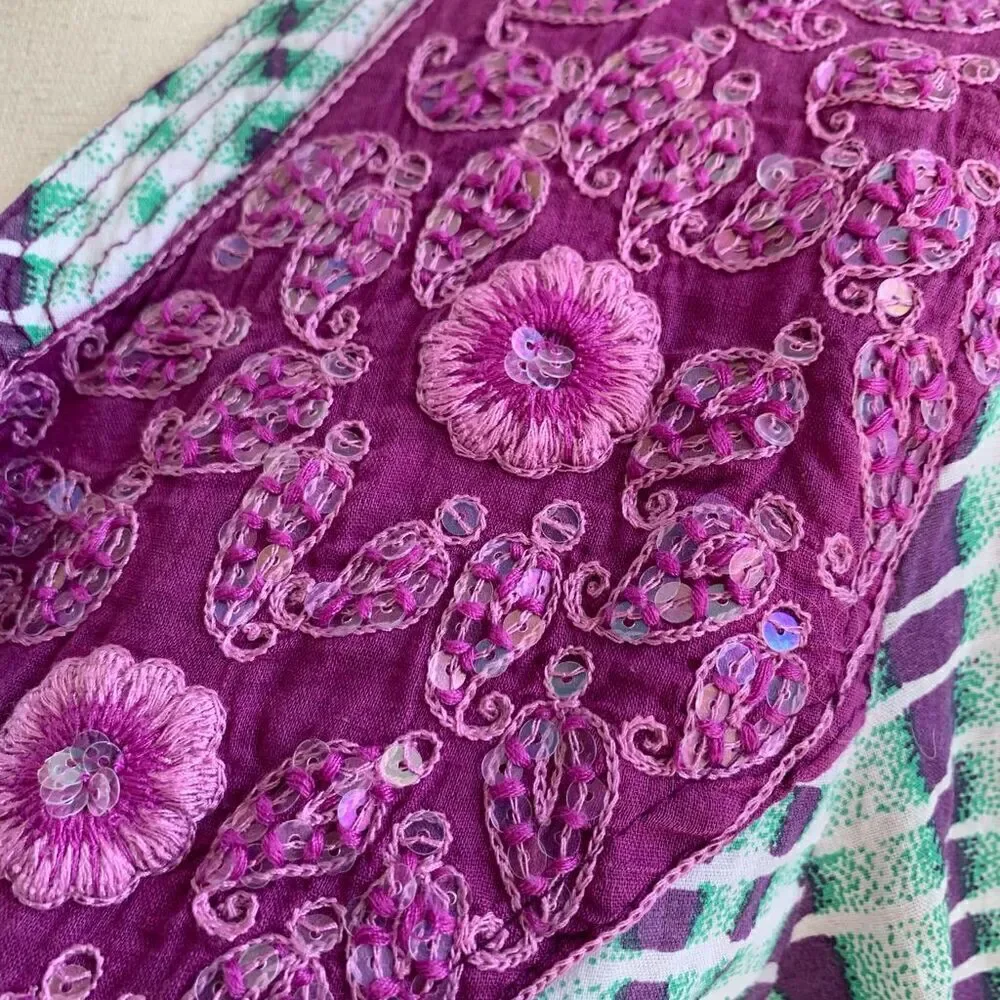 Letarte Handmade embellished tunic style top size medium